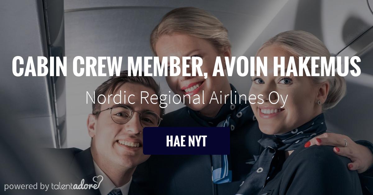 Cabin Crew Member Avoin Hakemus Nordic Regional Airlines Oy   Og Image 