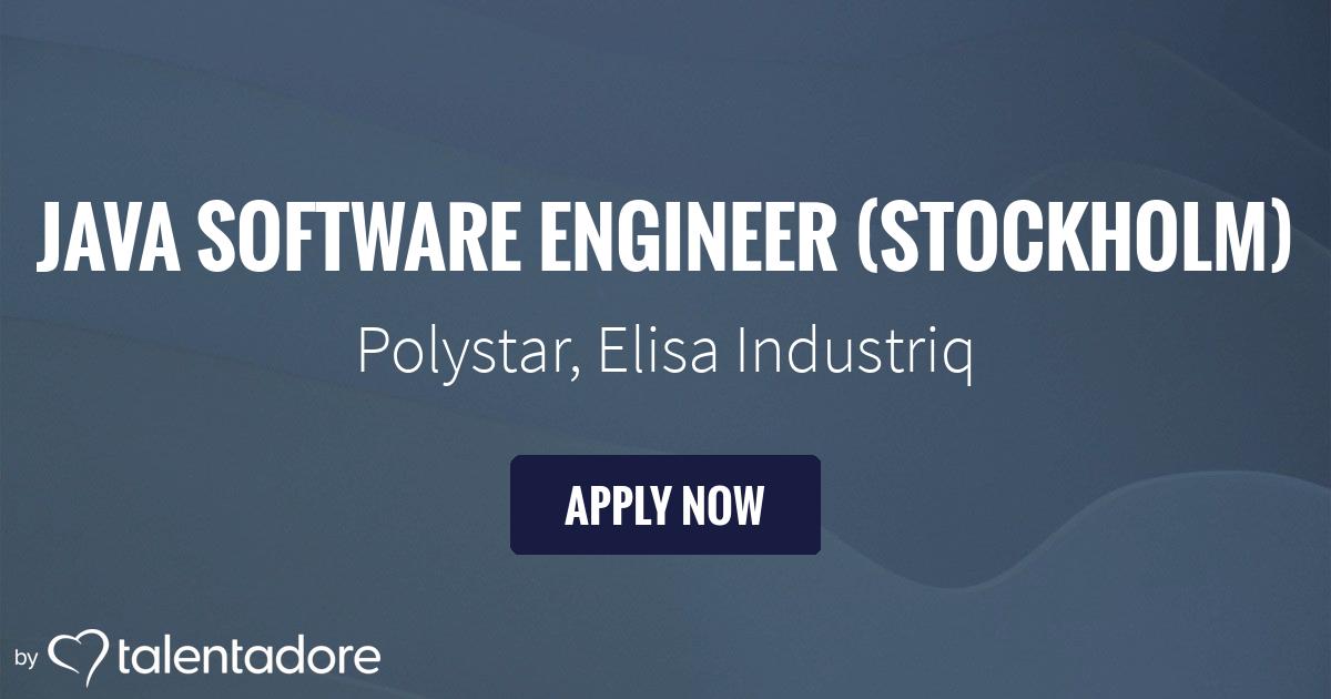 Java Software Engineer (Stockholm) | Polystar, Elisa Industriq